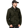 WenVen Men’s Casual Canvas Cotton Military Lapel Jacket | Spring-Fall Utility Workwear Coat Regular Big Tall Sizes(Army Green)