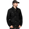 WenVen Men’s Casual Canvas Cotton Military Lapel Jacket | Spring-Fall Utility Workwear Coat Regular Big Tall Sizes(Black)
