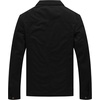WenVen Men’s Casual Canvas Cotton Military Lapel Jacket | Spring-Fall Utility Workwear Coat Regular Big Tall Sizes(Black)