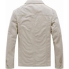 WenVen Men’s Casual Canvas Cotton Military Lapel Jacket | Spring-Fall Utility Workwear Coat Regular Big Tall Sizes(Desert Sand)