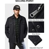 WenVen Men’s Casual Canvas Cotton Military Lapel Jacket | Spring-Fall Utility Workwear Coat Regular Big Tall Sizes(Grey)