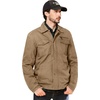WenVen Men’s Casual Canvas Cotton Military Lapel Jacket | Spring-Fall Utility Workwear Coat Regular Big Tall Sizes(Khaki)