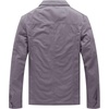 WenVen Men’s Casual Canvas Cotton Military Lapel Jacket | Spring-Fall Utility Workwear Coat Regular Big Tall Sizes(Light Grey)