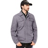 WenVen Men’s Casual Canvas Cotton Military Lapel Jacket | Spring-Fall Utility Workwear Coat Regular Big Tall Sizes(Light Grey)