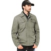 WenVen Men’s Casual Canvas Cotton Military Lapel Jacket | Spring-Fall Utility Workwear Coat Regular Big Tall Sizes(Light Olive)