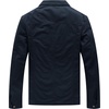 WenVen Men’s Casual Canvas Cotton Military Lapel Jacket | Spring-Fall Utility Workwear Coat Regular Big Tall Sizes(Navy)