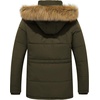 WenVen Men’s Hooded Warm Coat Winter Parka Jacket | Fleece Lined Puffer Outerwear(Army Green)