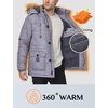 WenVen Men’s Hooded Warm Coat Winter Parka Jacket | Fleece Lined Puffer Outerwear(Charcoal Heather)