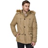 WenVen Men’s Hooded Warm Coat Winter Parka Jacket | Fleece Lined Puffer Outerwear(Khaki)