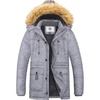 WenVen Men’s Hooded Warm Coat Winter Parka Jacket | Fleece Lined Puffer Outerwear(Charcoal Heather)