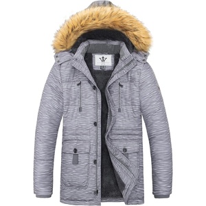 WenVen Men’s Hooded Warm Coat Winter Parka Jacket | Fleece Lined Puffer Outerwear(Charcoal Heather)