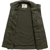 WenVen Men’s Casual Washed Cotton Military Jacket | Spring Fall Stand Collar Workwear Canvas Coat(Army Green)
