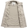 WenVen Men’s Casual Washed Cotton Military Jacket | Spring Fall Stand Collar Workwear Canvas Coat(Desert Sand)