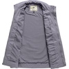 WenVen Men’s Casual Washed Cotton Military Jacket | Spring Fall Stand Collar Workwear Canvas Coat(Light Grey)