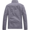WenVen Men’s Casual Washed Cotton Military Jacket | Spring Fall Stand Collar Workwear Canvas Coat(Light Grey)
