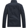 WenVen Men’s Casual Washed Cotton Military Jacket | Spring Fall Stand Collar Workwear Canvas Coat(Navy)