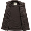 WenVen Men’s Casual Washed Cotton Military Jacket | Spring Fall Stand Collar Workwear Canvas Coat(Tobacco)