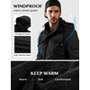 WenVen Men’s Winter Thickened Military Parka Jacket Warm Coat | Cotton Utility Outerwear with Removable Hood(Black)
