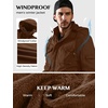 WenVen Men’s Winter Thickened Military Parka Jacket Warm Coat | Cotton Utility Outerwear with Removable Hood(Coffee)