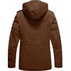 WenVen Men’s Winter Thickened Military Parka Jacket Warm Coat | Cotton Utility Outerwear with Removable Hood(Coffee)