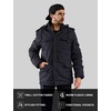 WenVen Men’s Winter Thickened Military Parka Jacket Warm Coat | Cotton Utility Outerwear with Removable Hood(Grey)