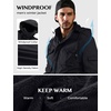 WenVen Men’s Winter Thickened Military Parka Jacket Warm Coat | Cotton Utility Outerwear with Removable Hood(Grey)