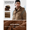 WenVen Men’s Winter Thickened Military Parka Jacket Warm Coat | Cotton Utility Outerwear with Removable Hood(Khaki)