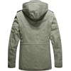 WenVen Men’s Winter Thickened Military Parka Jacket Warm Coat | Cotton Utility Outerwear with Removable Hood(Light Olive)