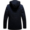 WenVen Men’s Winter Thickened Military Parka Jacket Warm Coat | Cotton Utility Outerwear with Removable Hood(Navy)