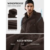 WenVen Men’s Winter Thickened Military Parka Jacket Warm Coat | Cotton Utility Outerwear with Removable Hood(Tobacco)