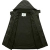 WenVen Women’s Lightweight Cotton Military Hooded Utility Jacket | Casual Removable Hooded Anorak(Army Green)