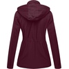 WenVen Women’s Lightweight Cotton Military Hooded Utility Jacket | Casual Removable Hooded Anorak(Deep Wine)