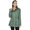 WenVen Women’s Lightweight Cotton Military Hooded Utility Jacket | Casual Removable Hooded Anorak(Green)