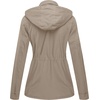 WenVen Women’s Lightweight Cotton Military Hooded Utility Jacket | Casual Removable Hooded Anorak(Khaki)