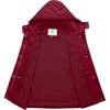 WenVen Women’s Lightweight Cotton Military Hooded Utility Jacket | Casual Removable Hooded Anorak(Red)
