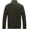 WenVen Men’s Lightweight Twill Cotton Military Windbreaker Canvas Jacket | Spring Casual Coat(Army Green)