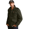 WenVen Men’s Lightweight Twill Cotton Military Windbreaker Canvas Jacket | Spring Casual Coat(Army Green)