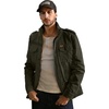 WenVen Men’s Lightweight Twill Cotton Military Windbreaker Canvas Jacket | Spring Casual Coat(Army Green)