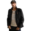 WenVen Men’s Lightweight Twill Cotton Military Windbreaker Canvas Jacket | Spring Casual Coat(Black)