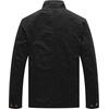WenVen Men’s Lightweight Twill Cotton Military Windbreaker Canvas Jacket | Spring Casual Coat(Black)