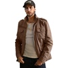 WenVen Men’s Lightweight Twill Cotton Military Windbreaker Canvas Jacket | Spring Casual Coat(Khaki)