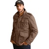 WenVen Men’s Lightweight Twill Cotton Military Windbreaker Canvas Jacket | Spring Casual Coat(Khaki)