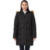 WenVen Women’s Winter Thickened Long Puffer Coat Warm Parka Jacket | Removable Faux Fur Hood, Windproof Waterproof, Plus Size Available(Black)