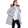 WenVen Women’s Winter Thickened Long Puffer Coat Warm Parka Jacket | Removable Faux Fur Hood, Windproof Waterproof, Plus Size Available(Charcoal Heather)