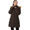 WenVen Women’s Winter Thickened Long Puffer Coat Warm Parka Jacket | Removable Faux Fur Hood, Windproof Waterproof, Plus Size Available(Coffee)