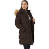 WenVen Women’s Winter Thickened Long Puffer Coat Warm Parka Jacket | Removable Faux Fur Hood, Windproof Waterproof, Plus Size Available(Coffee)