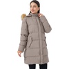 WenVen Women’s Winter Thickened Long Puffer Coat Warm Parka Jacket | Removable Faux Fur Hood, Windproof Waterproof, Plus Size Available(Khaki)