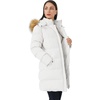 WenVen Women’s Winter Thickened Long Puffer Coat Warm Parka Jacket | Removable Faux Fur Hood, Windproof Waterproof, Plus Size Available(White)