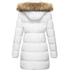 WenVen Women’s Winter Thickened Long Puffer Coat Warm Parka Jacket | Removable Faux Fur Hood, Windproof Waterproof, Plus Size Available(White)