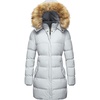 image:imageWenVen Womens Winter Thickened Long Puffer Coat Warm Parka Jacket  Removable Faux Fur Hood Windproof Waterproof Plus Size AvailableGrey